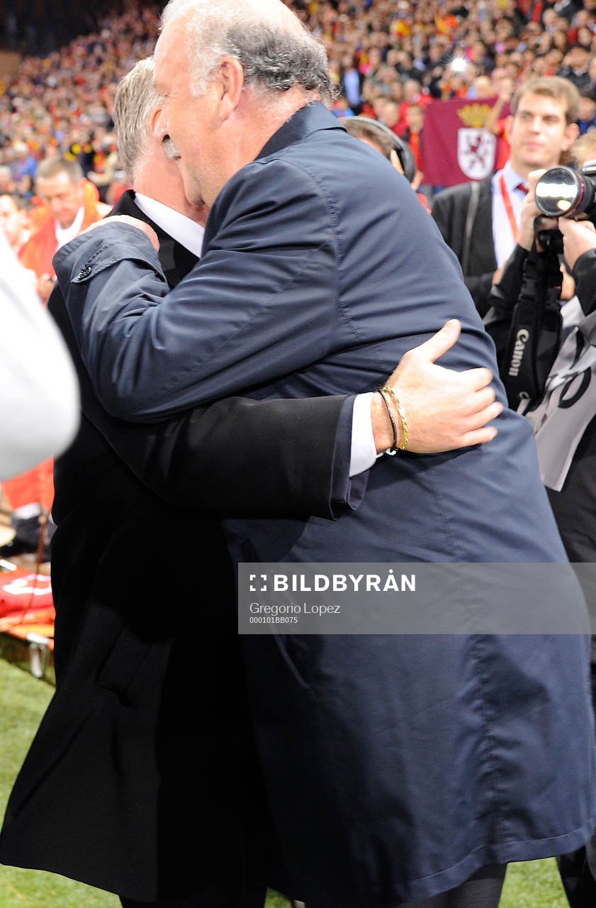 Didier Deschamps and Vicente del Bosque coach of France and