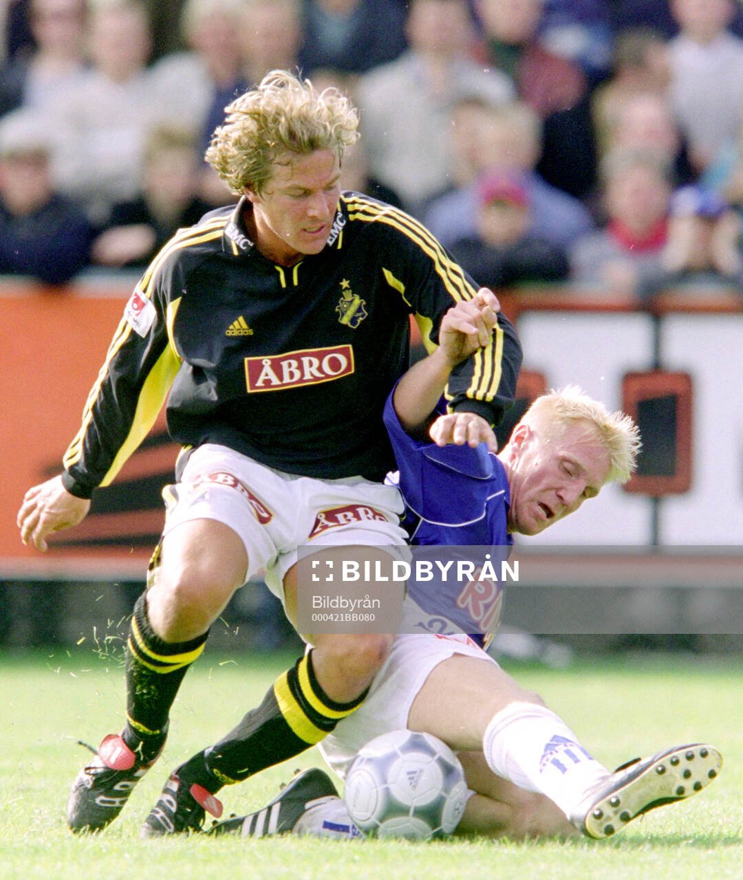 AIK:s Daniel Tjernström mot Halmstads Petter Hansson