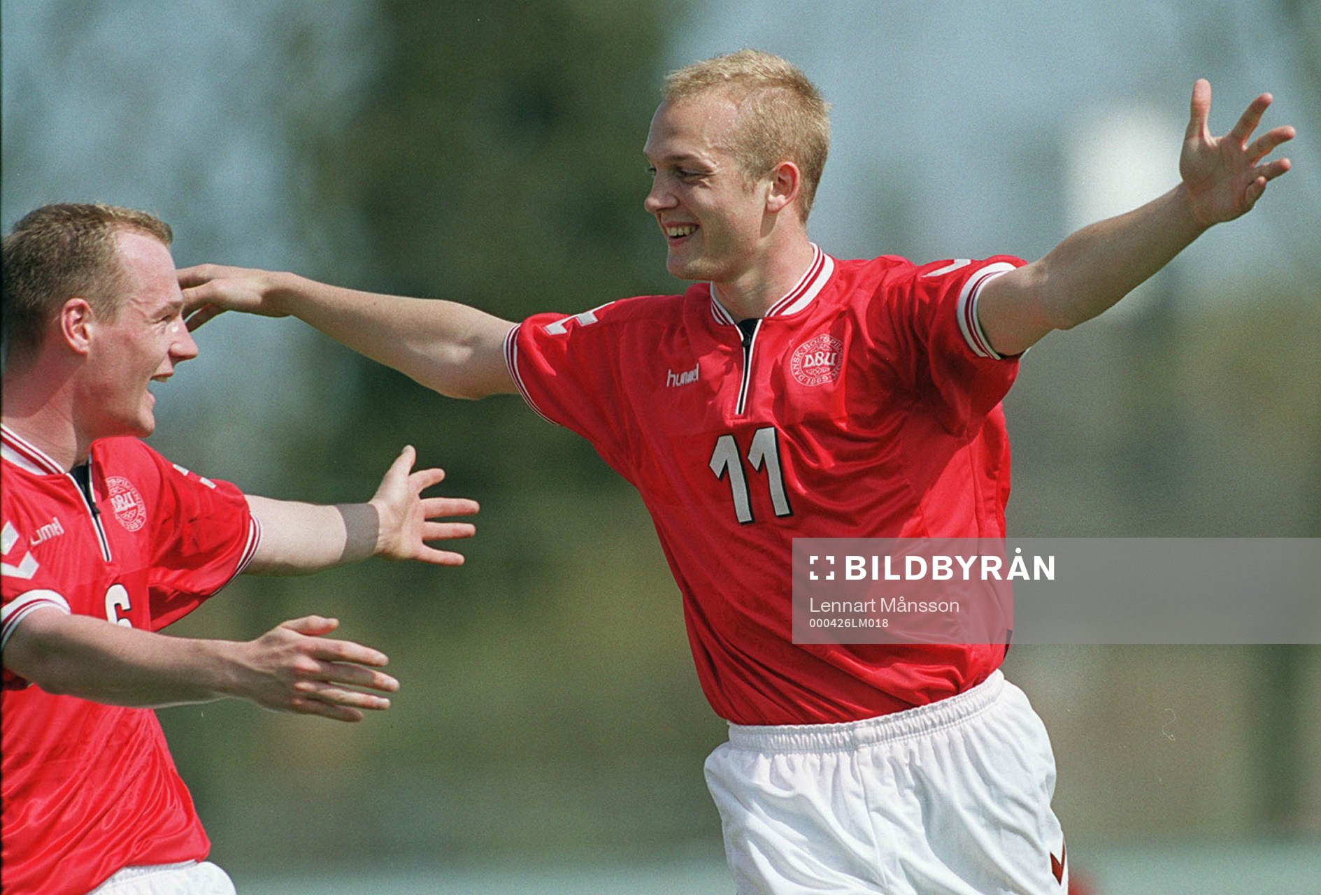 Danmark-Sverige 1-2. Mogens Laursen och Kasper Bogelund,