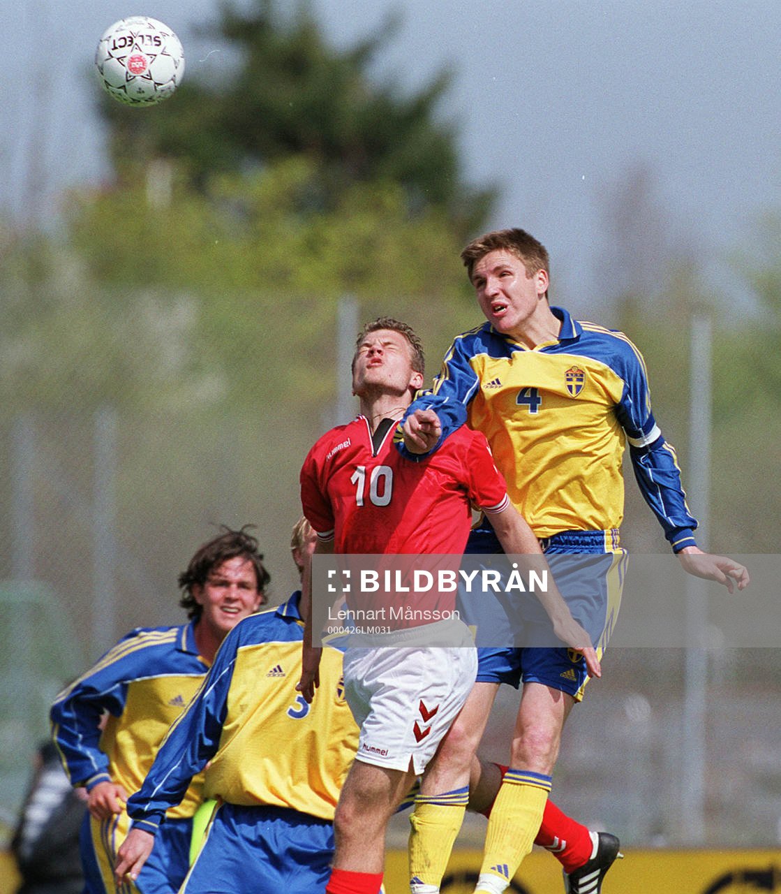 Danmark-Sverige 1-2  (U21) Nils-Eric Johansson, Sverige