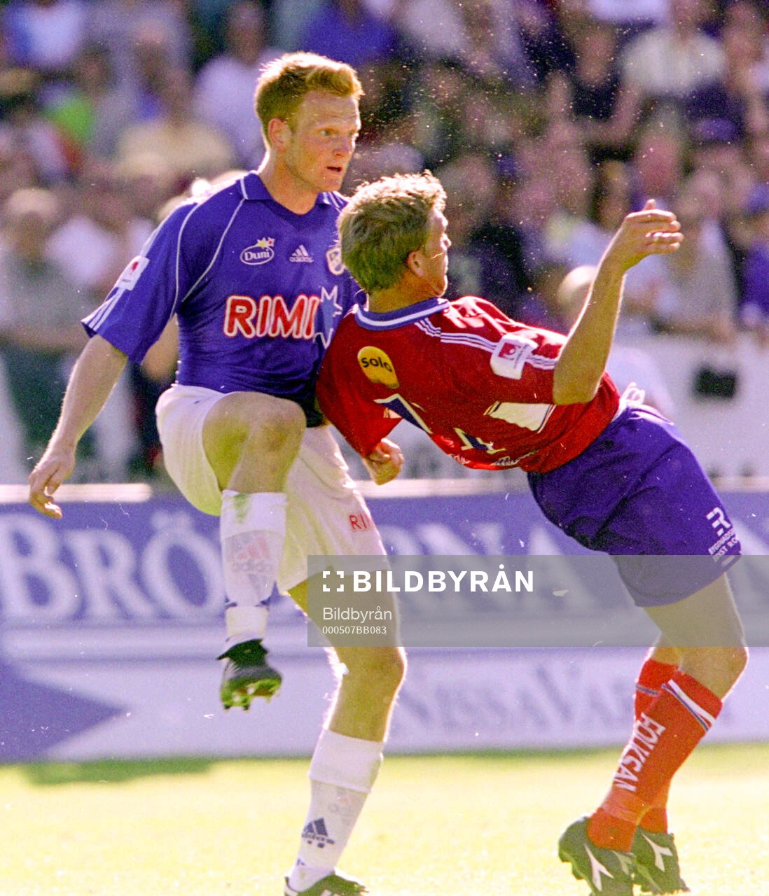 Halmstads Michael Svensson mot Örgrytes Marcus Allbäck