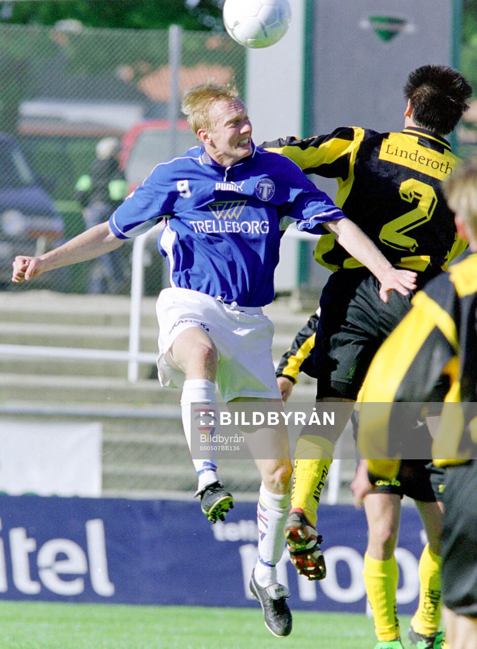 Trelleborgs Johan Andersson i nickduell mot Häckens Johan