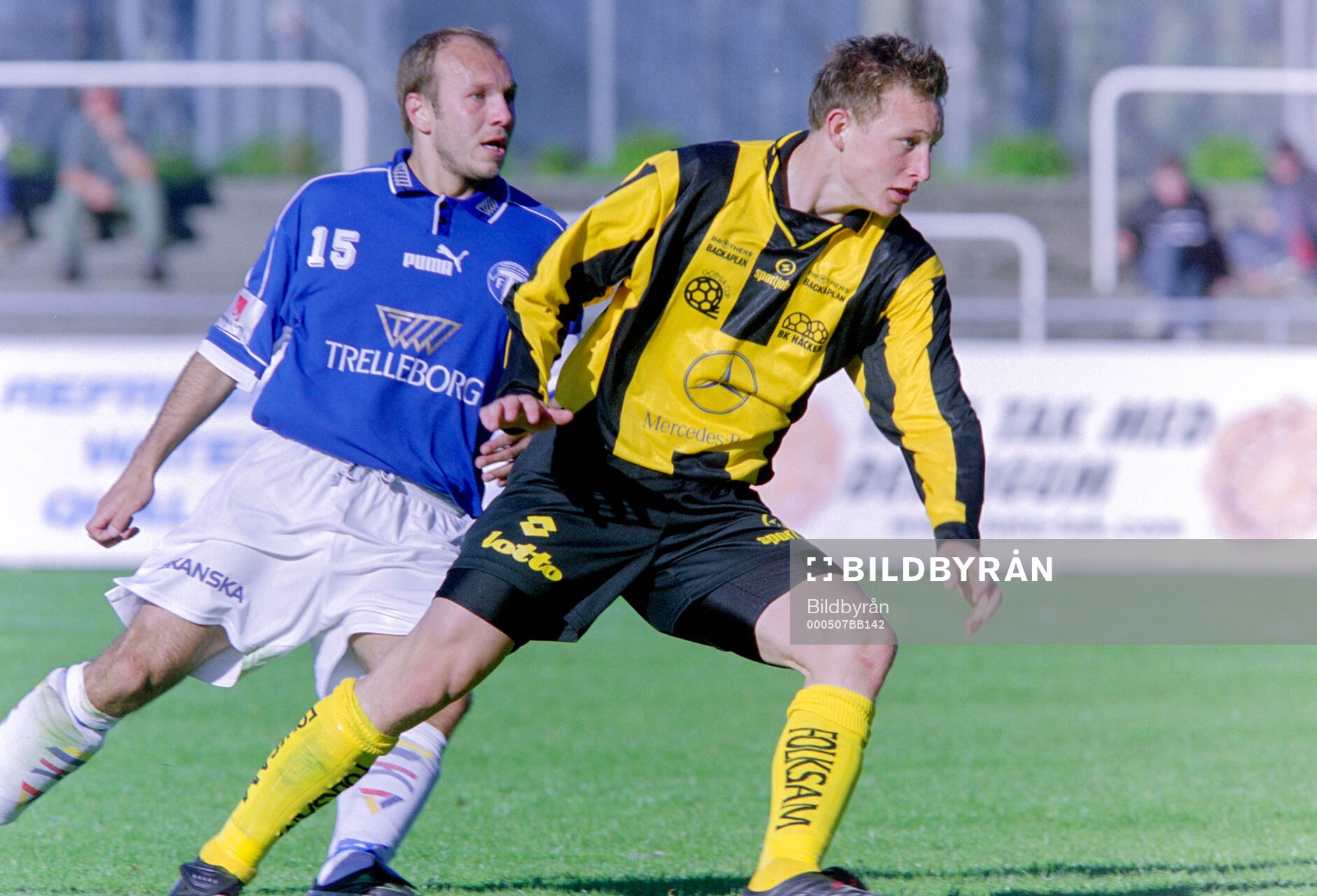 Häckens Kim Källström mot Trelleborgs Tommi Grönlund