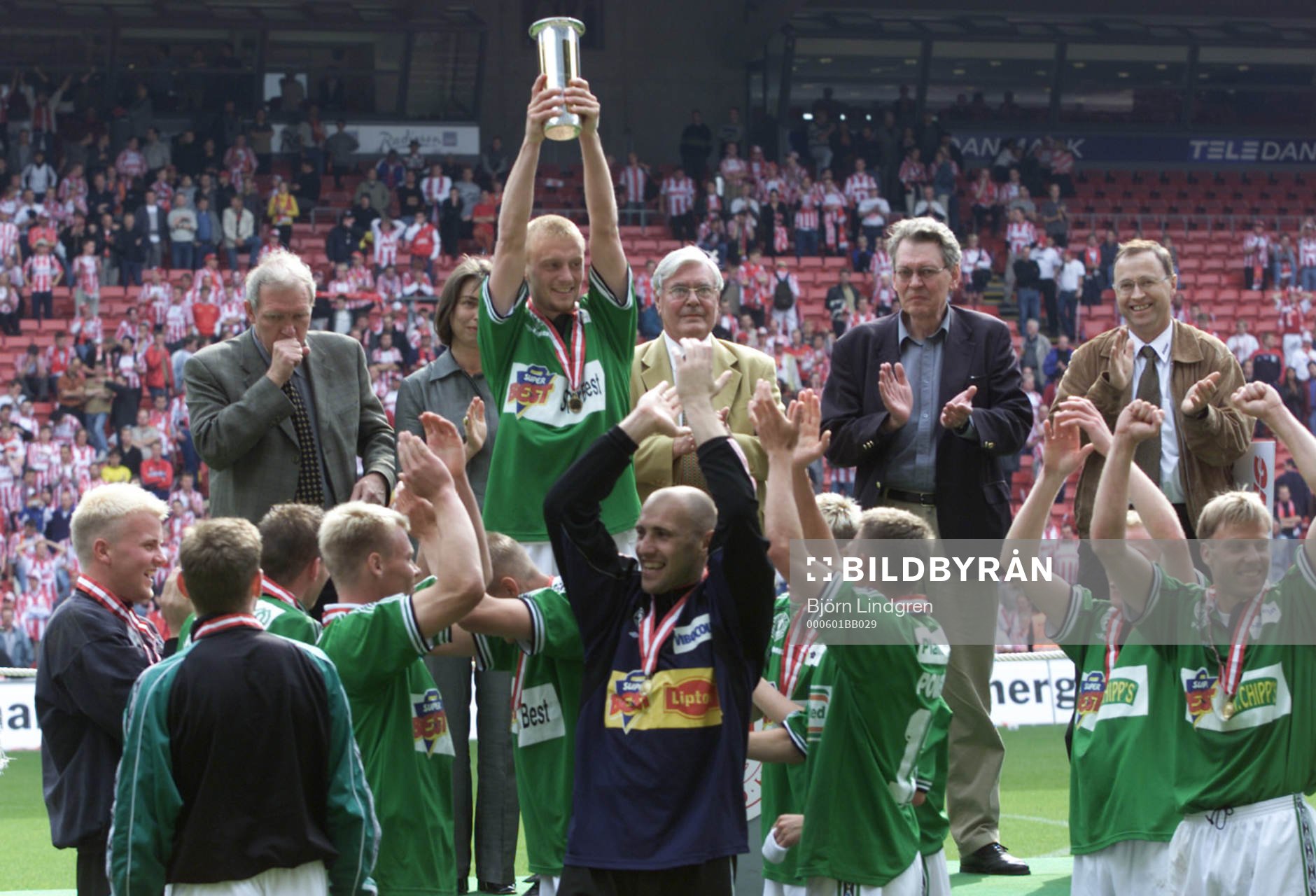 Köpenhamn, Idrottsparken, Fotboll, Dansk cupfinal, Aalborg - Viborg, Viborgsjubel vid prisutdelningen.