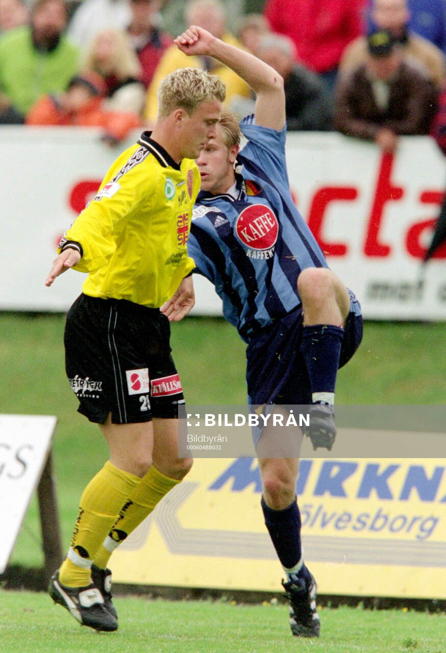 Mjällbys Marcus Ekenberg mot Djurgårdens Mikael Dorsin