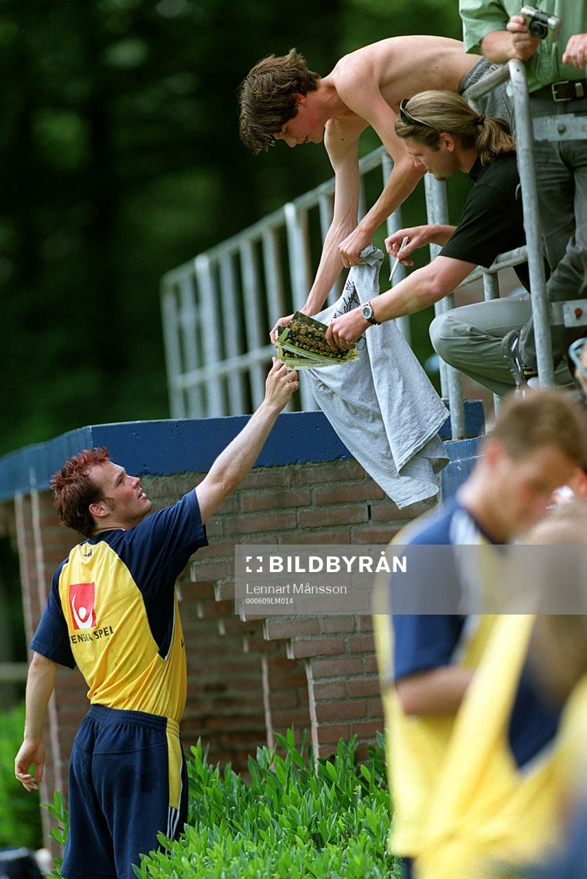 Fotboll, EM. Sverige träning