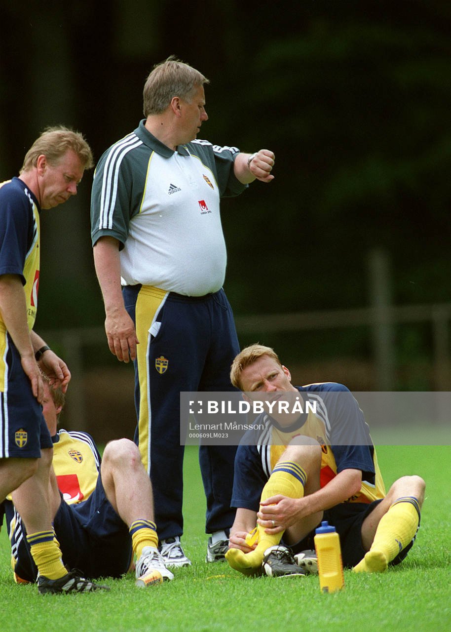 Fotboll, EM. Sverige träning