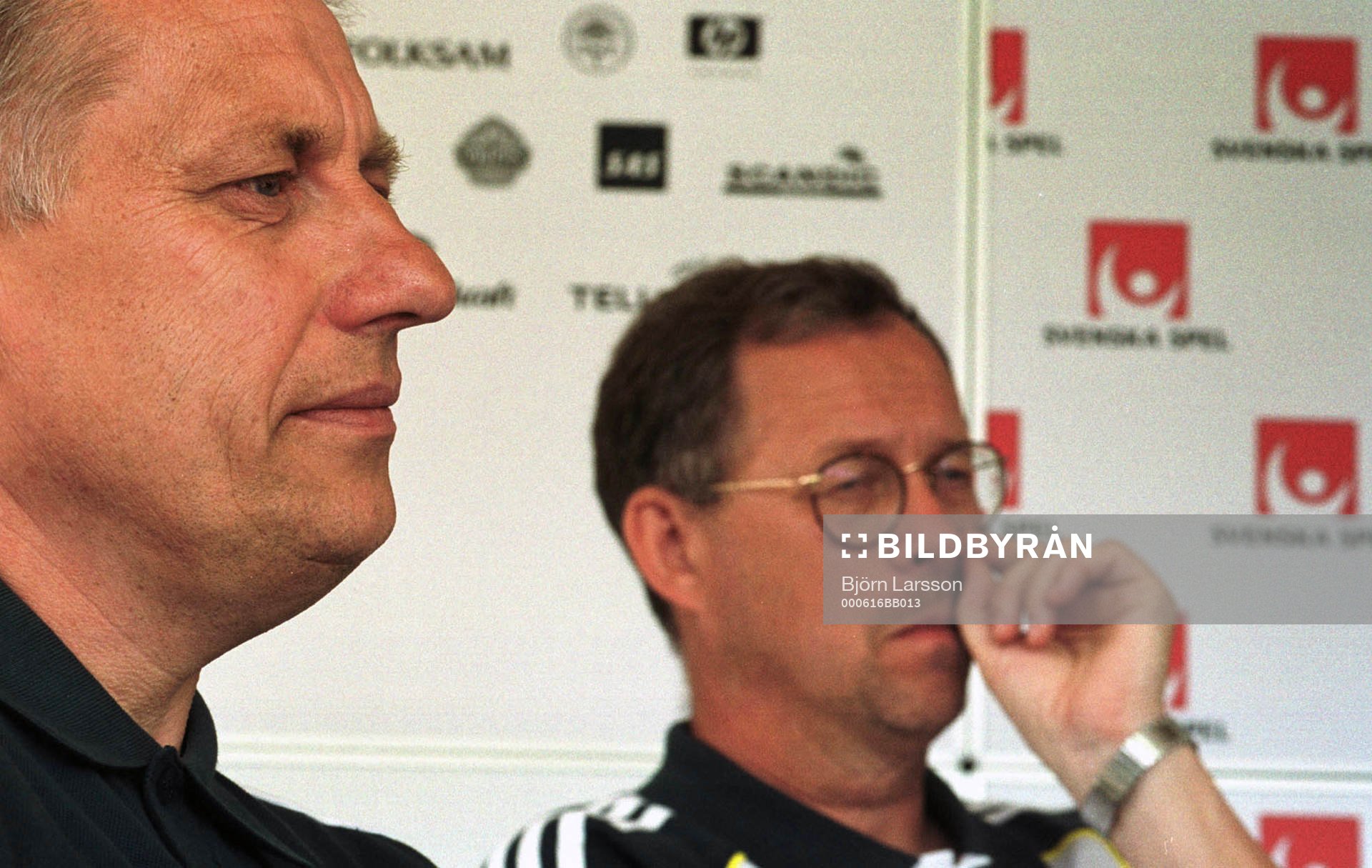 Lars Lagerbäck och Tommy Söderberg, förbundskapten