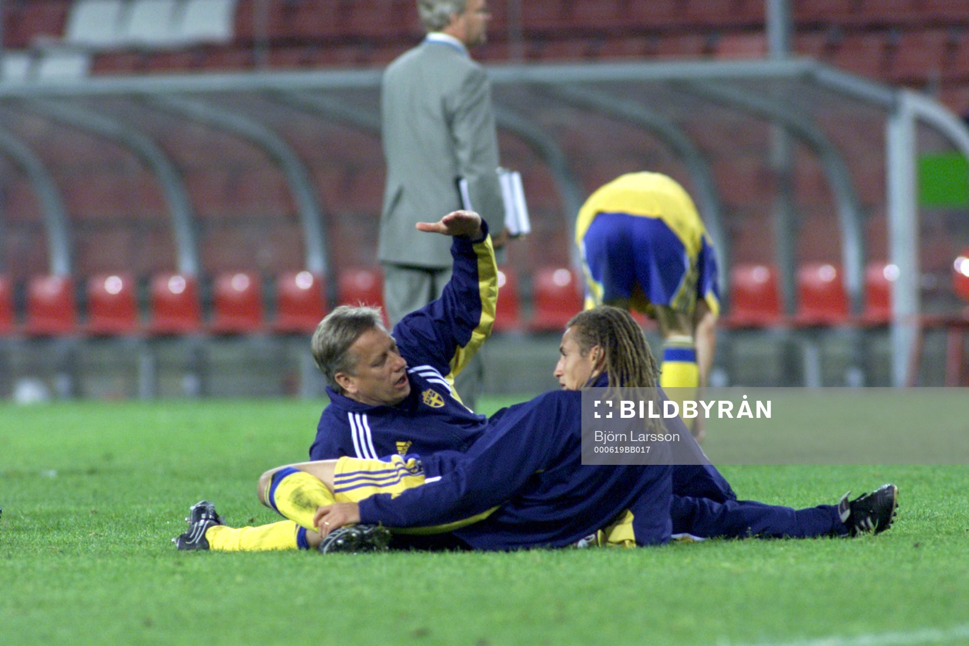 Tommy Söderberg, förbundskapten och Henrik Larsson