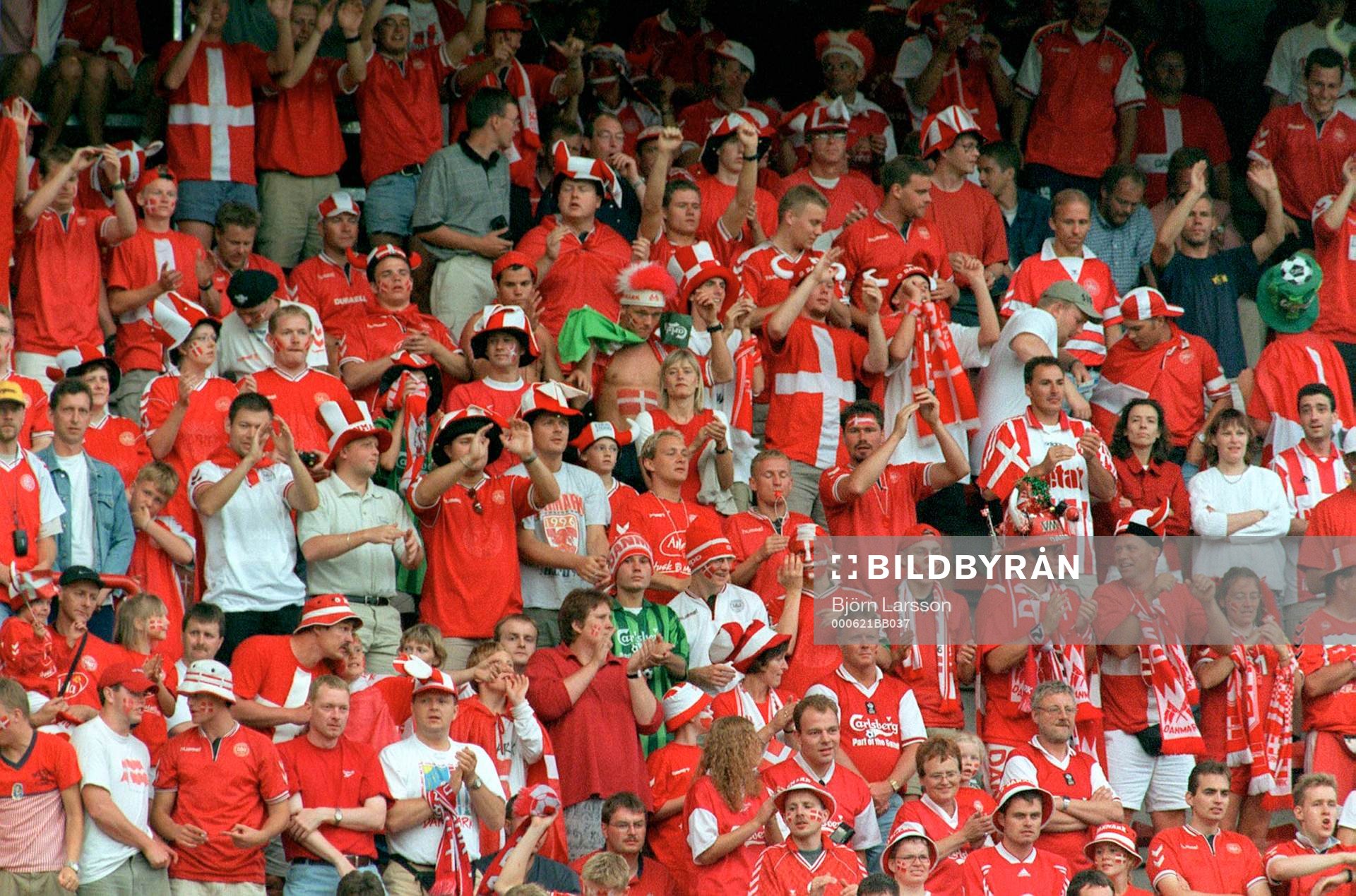Fotboll, EM. Supporter Danmark