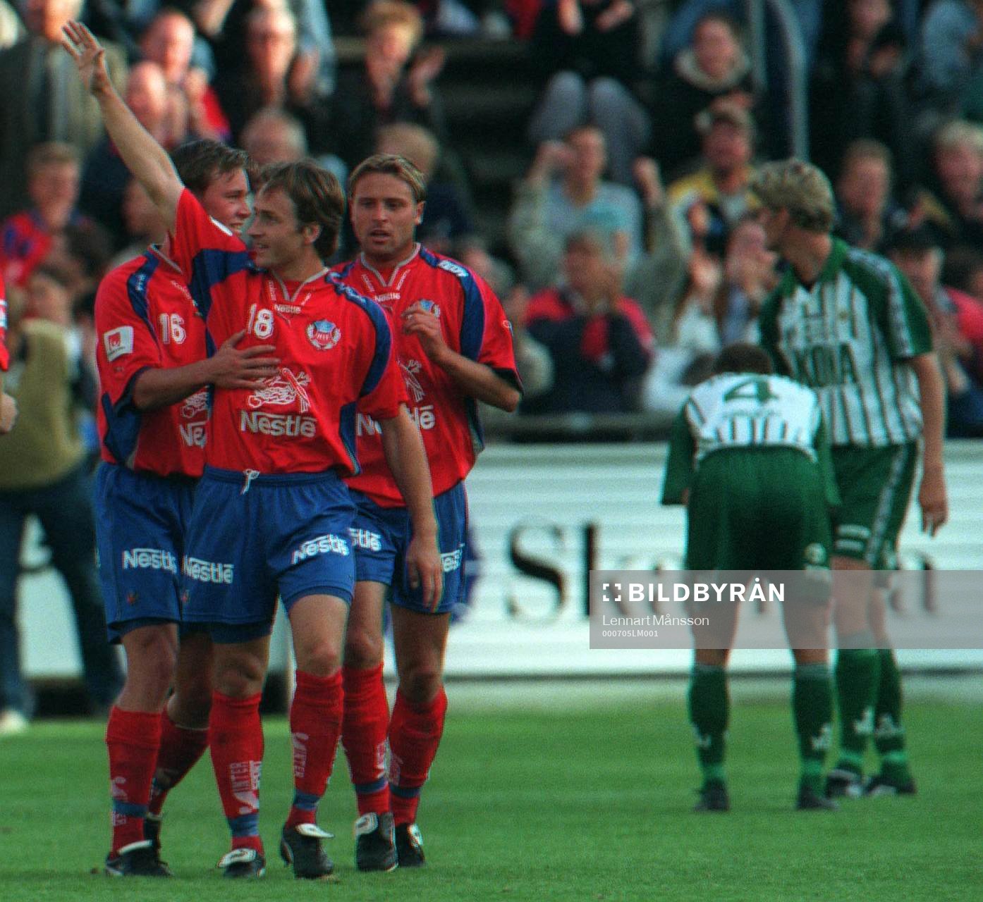 Stig Johansen och Niklas Sandberg, Helsingborg jublar