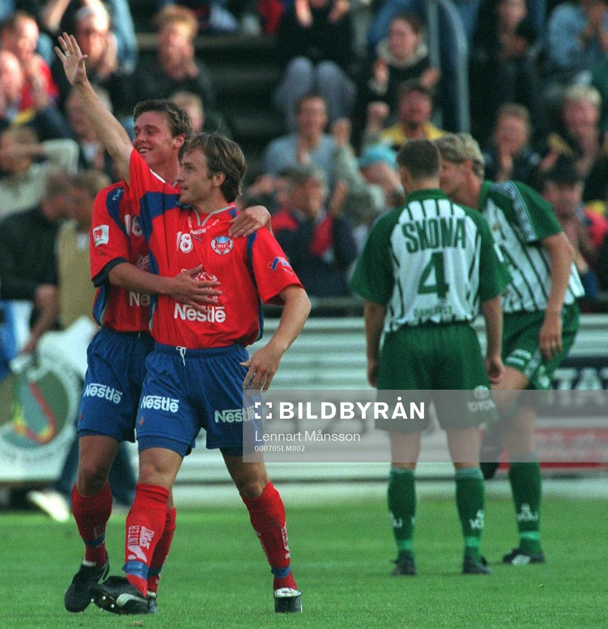 Stig Johansen och Niklas Sandberg, Helsingborg jublar