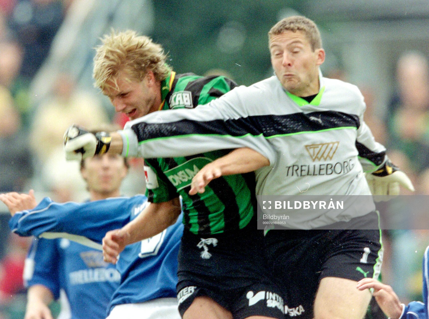 Trelleborgs målvakt Daniel Andersson mot GAIS Simon