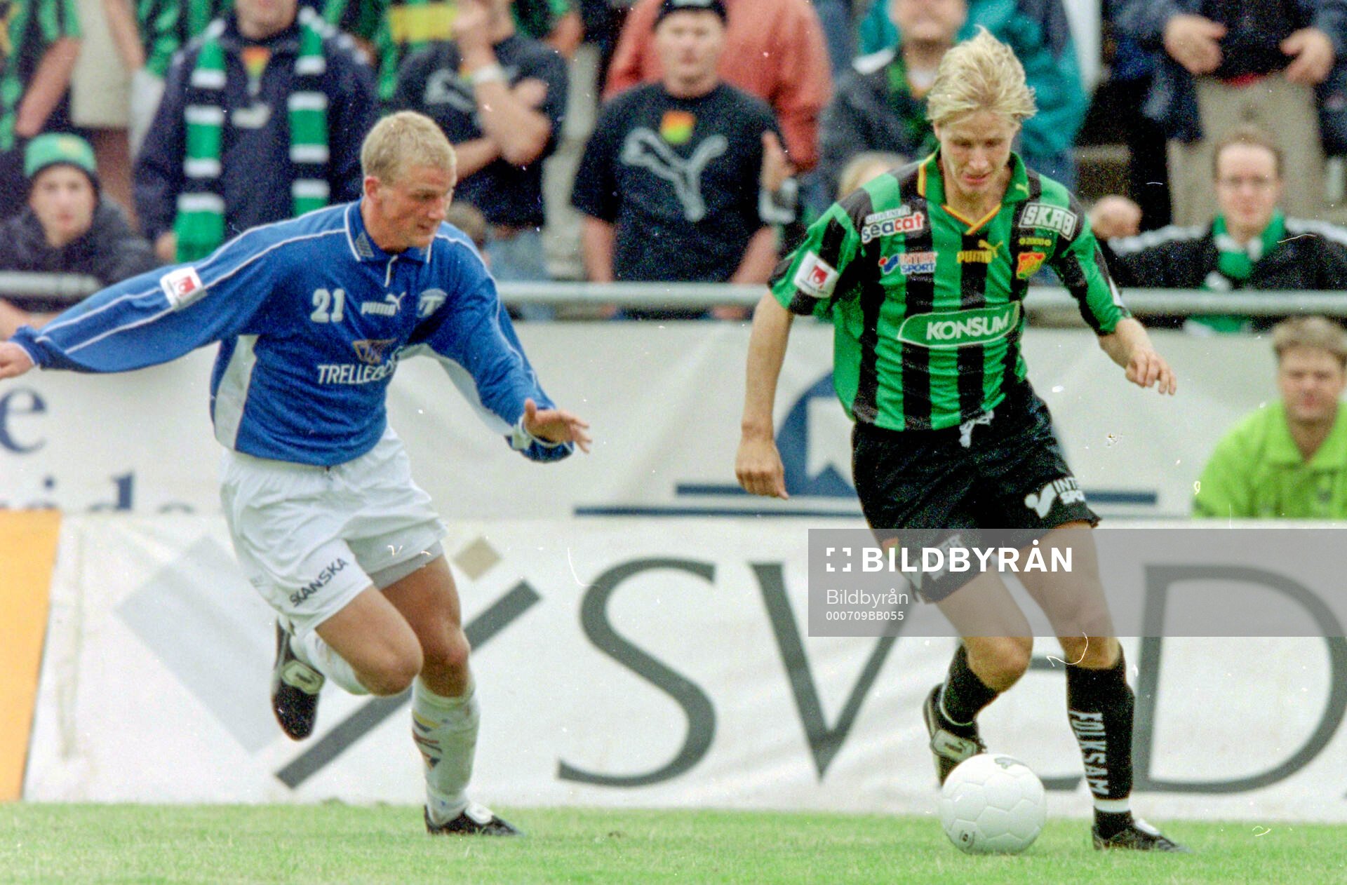 Trelleborgs Thomas Magnusson mot GAIS Simon Sjöfors