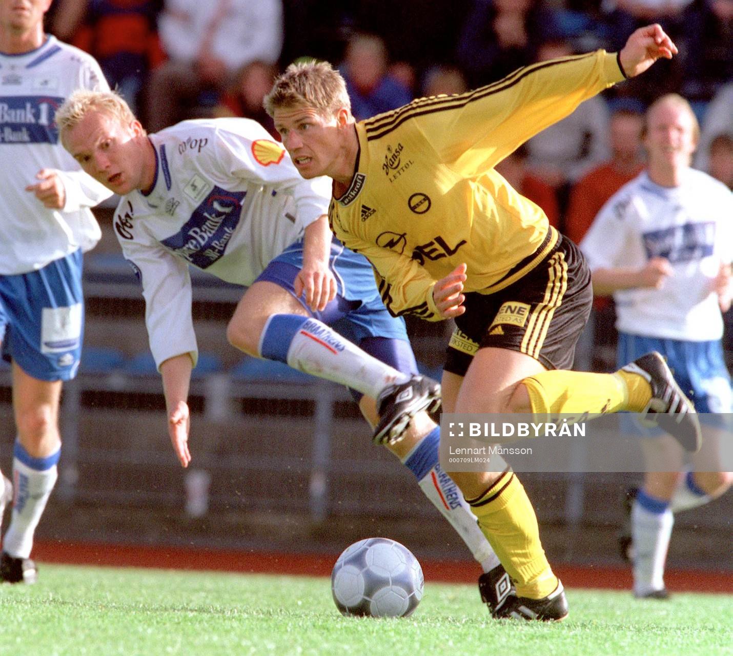  Lilleström - Haugesund. Anders Blomqvist, Haugesund och Magnus Kihlberg, Lilleström.