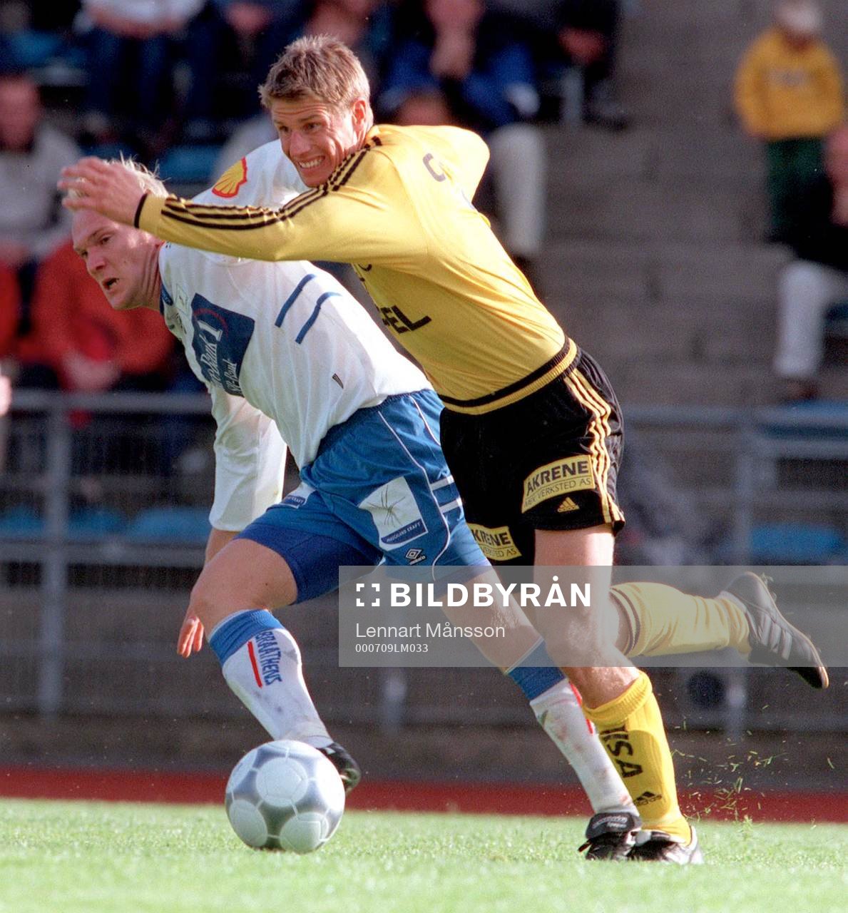  Lilleström - Haugesund. Anders Blomqvist, Haugesund och Magnus Kihlberg, Lilleström.