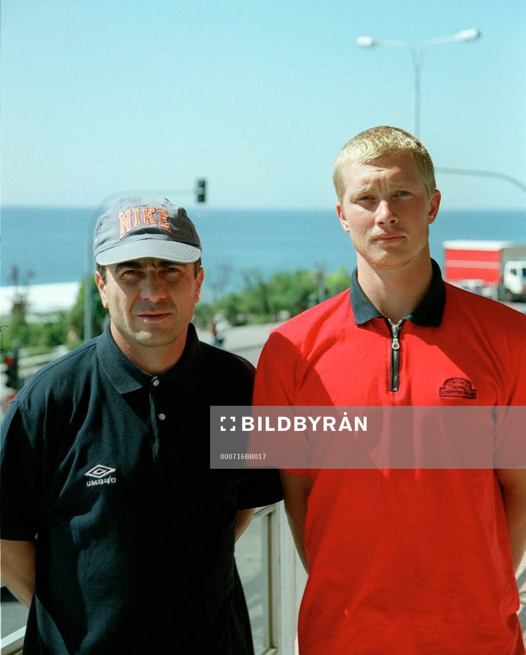 Nikis Goulis, tränare och Jonas Strömbäck, A.O Kavala