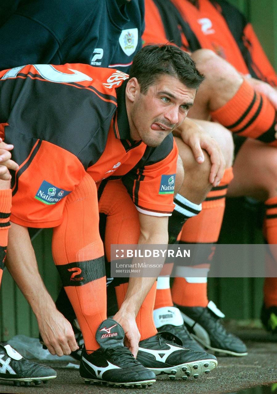 Fotboll, Kristianstad - Stockport. Ali Gibb, Stockport