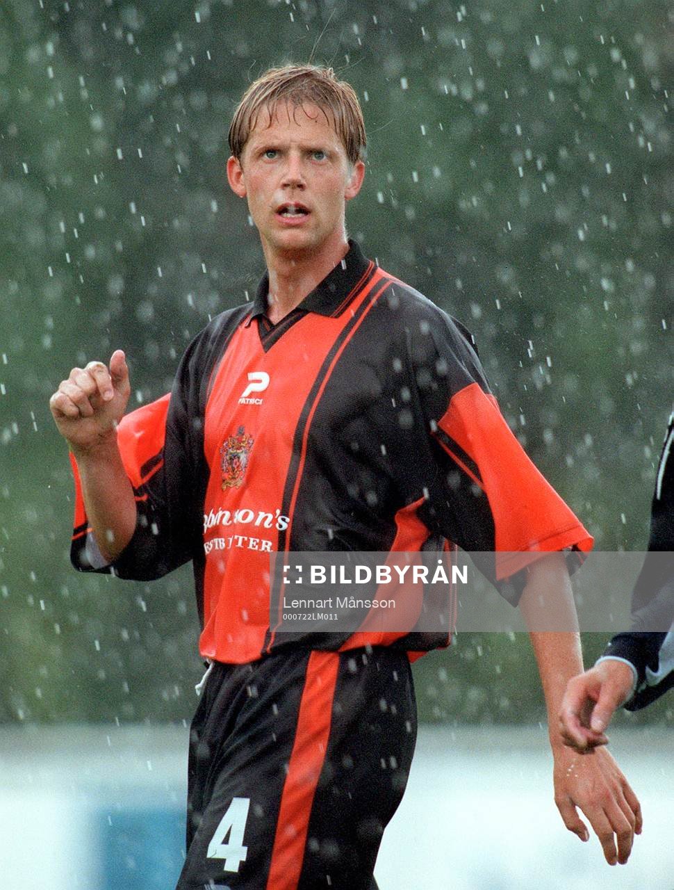 Fotboll, Kristianstad - Stockport. Fredrik Bryngelsson , Stockport.