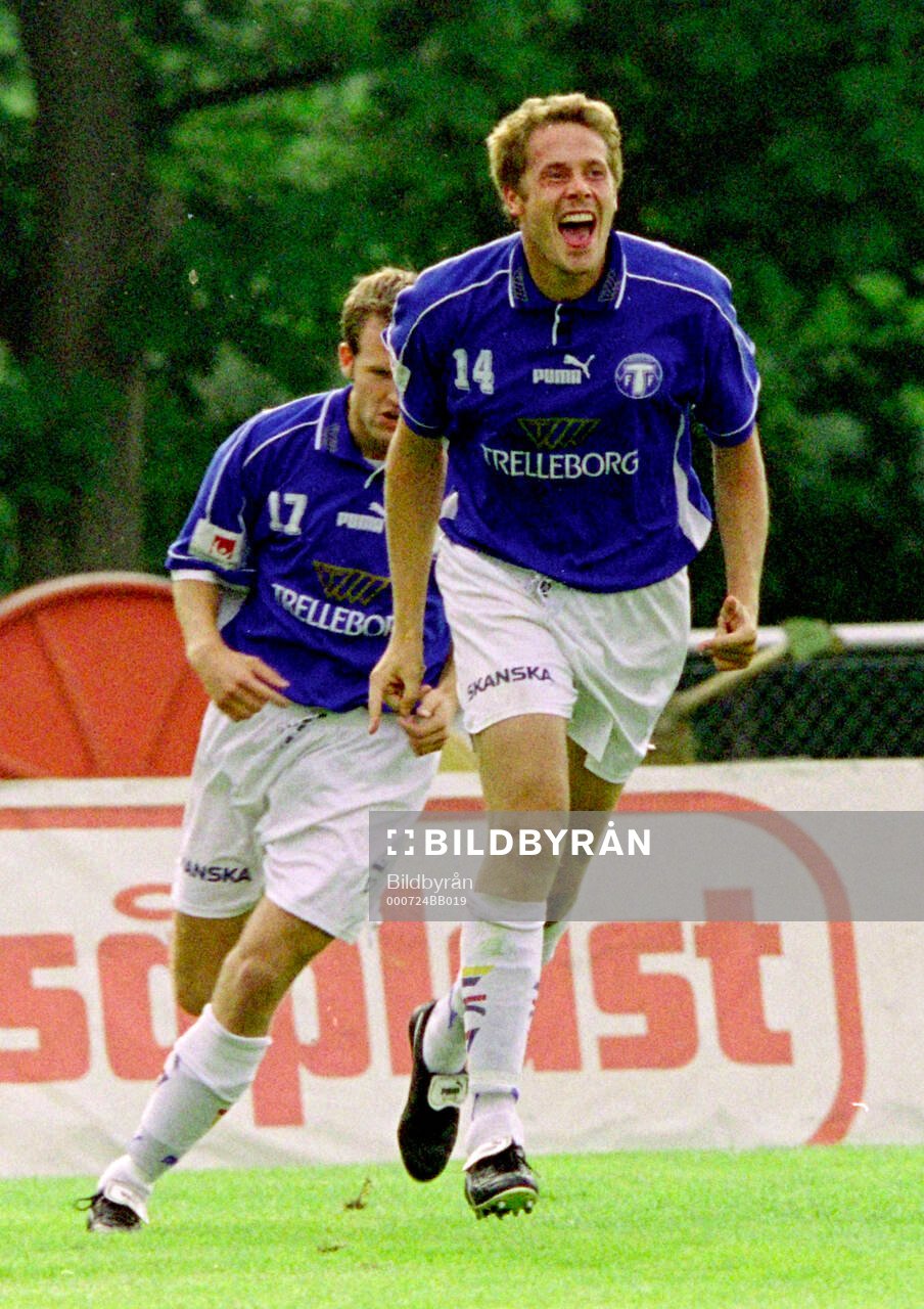 Trelleborgs Mika Kottila jublar
