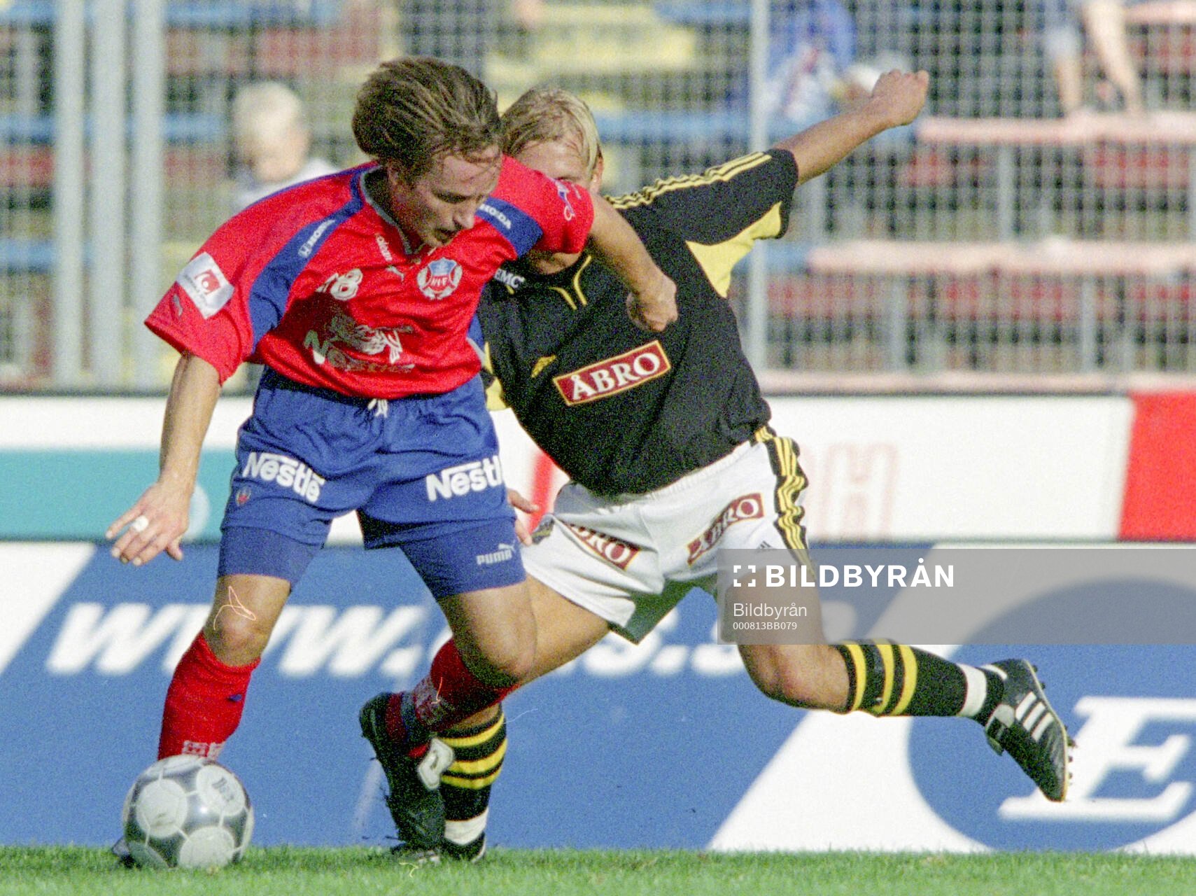 Helsingborgs Björn Johansen mot AIK:s Martin Åslund