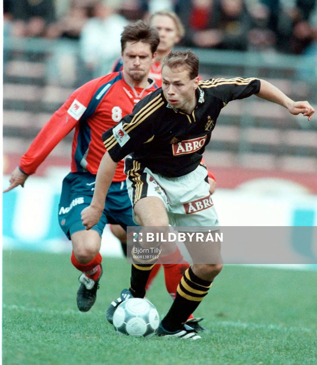 Fotboll, Allsvenskan, AIK - Helsingborg 3-2. Lars Bakkerud