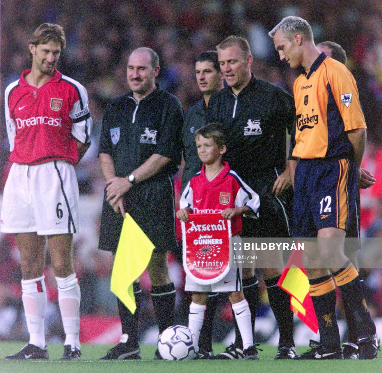 Arsenal captain Tony Adams and Liverpool captain Sami