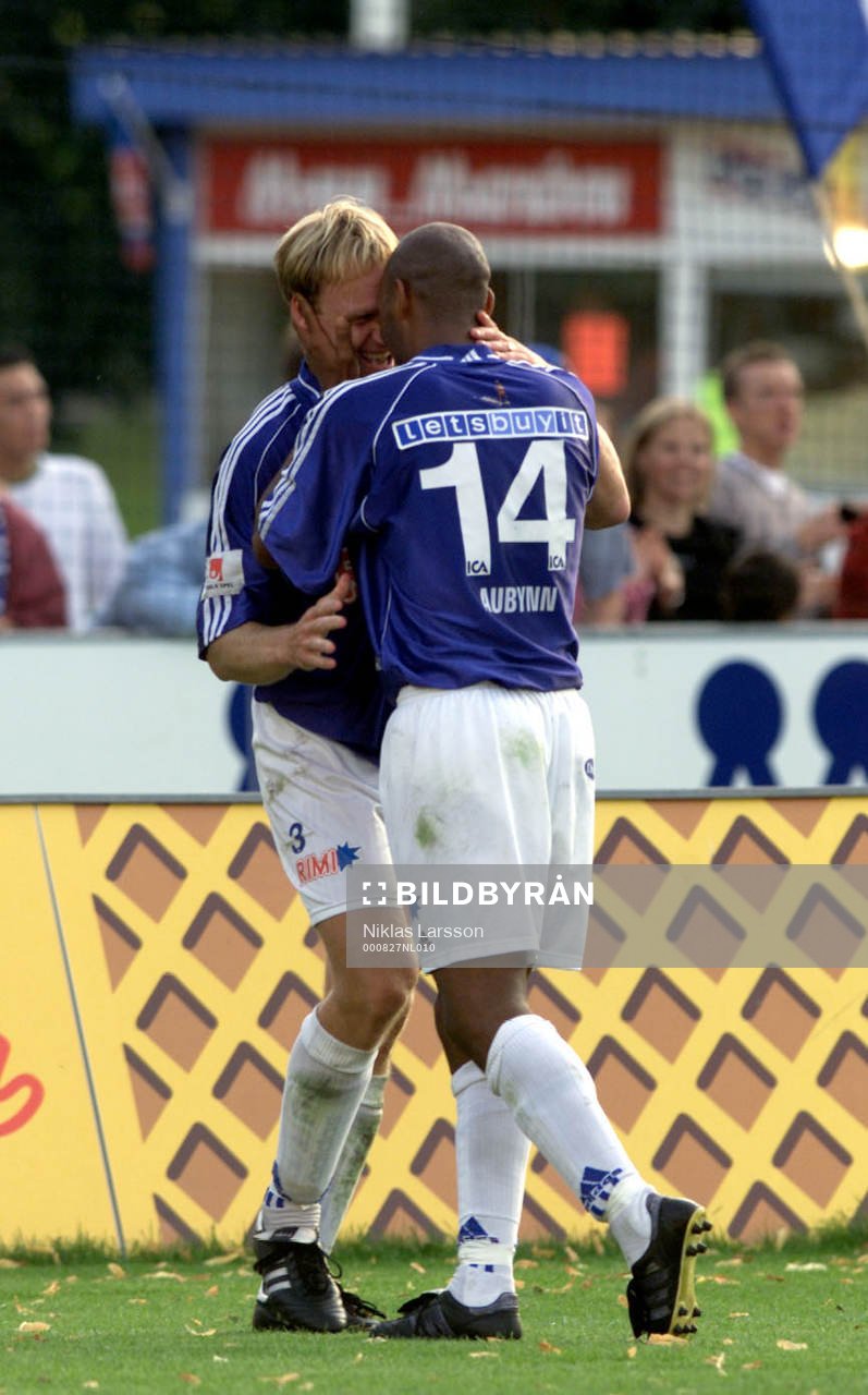 Jeffrey Aubynn och Torbjörn Arvidsson, Halmstad (Jubel)