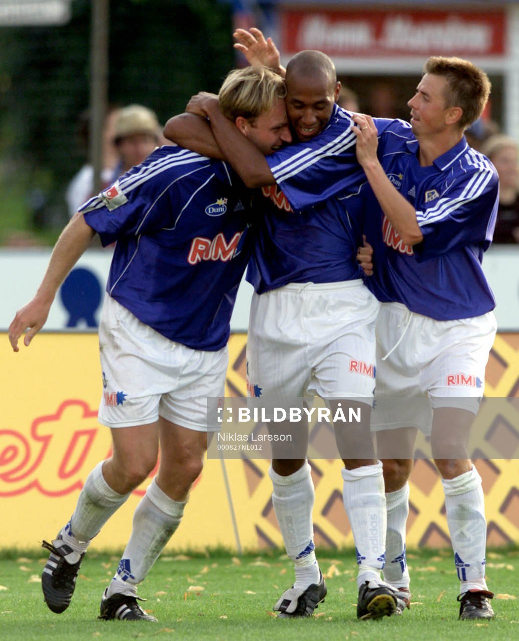 Jeffrey Aubynn och Torbjörn Arvidsson, Halmstad (Jubel)