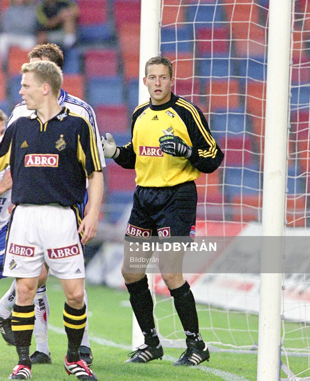 AIK:s målvakt Daniel Andersson och Karl Corneliusson