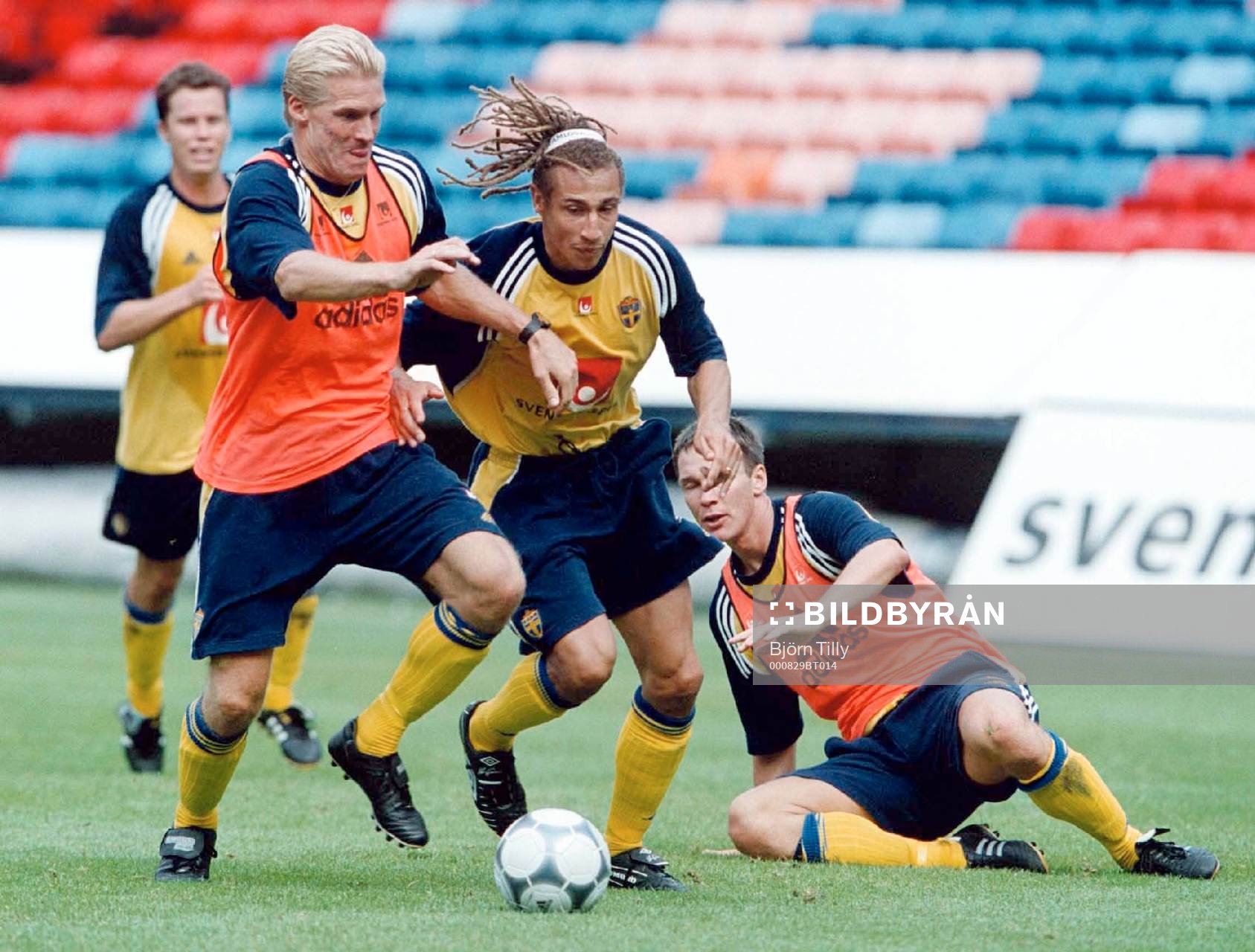 Daniel Andersson, Johan Mjällby, Henrik Larsson och Patrik