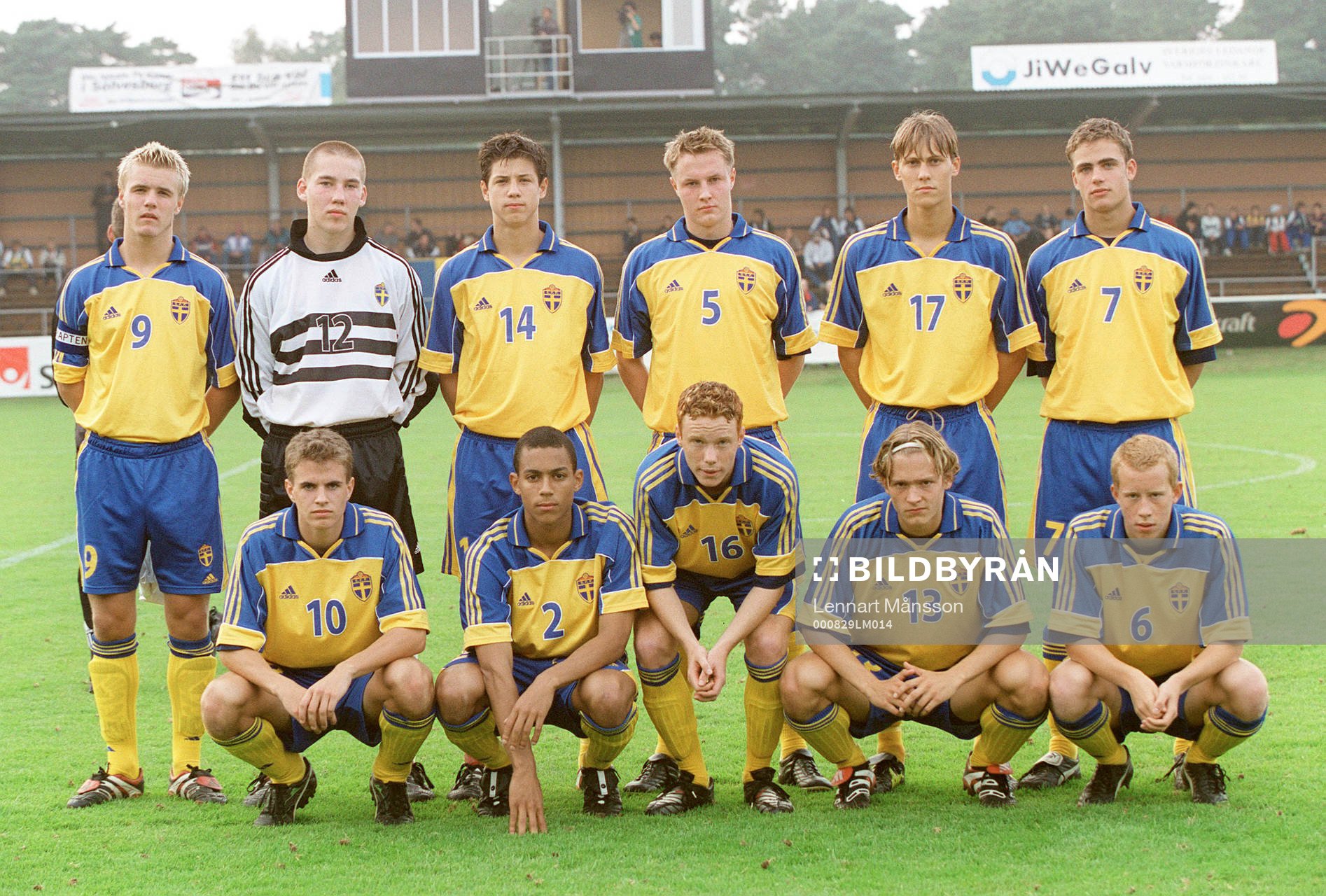 Övre raden fr. v. Andreas Dahl, Per Fahlman, Gabriel