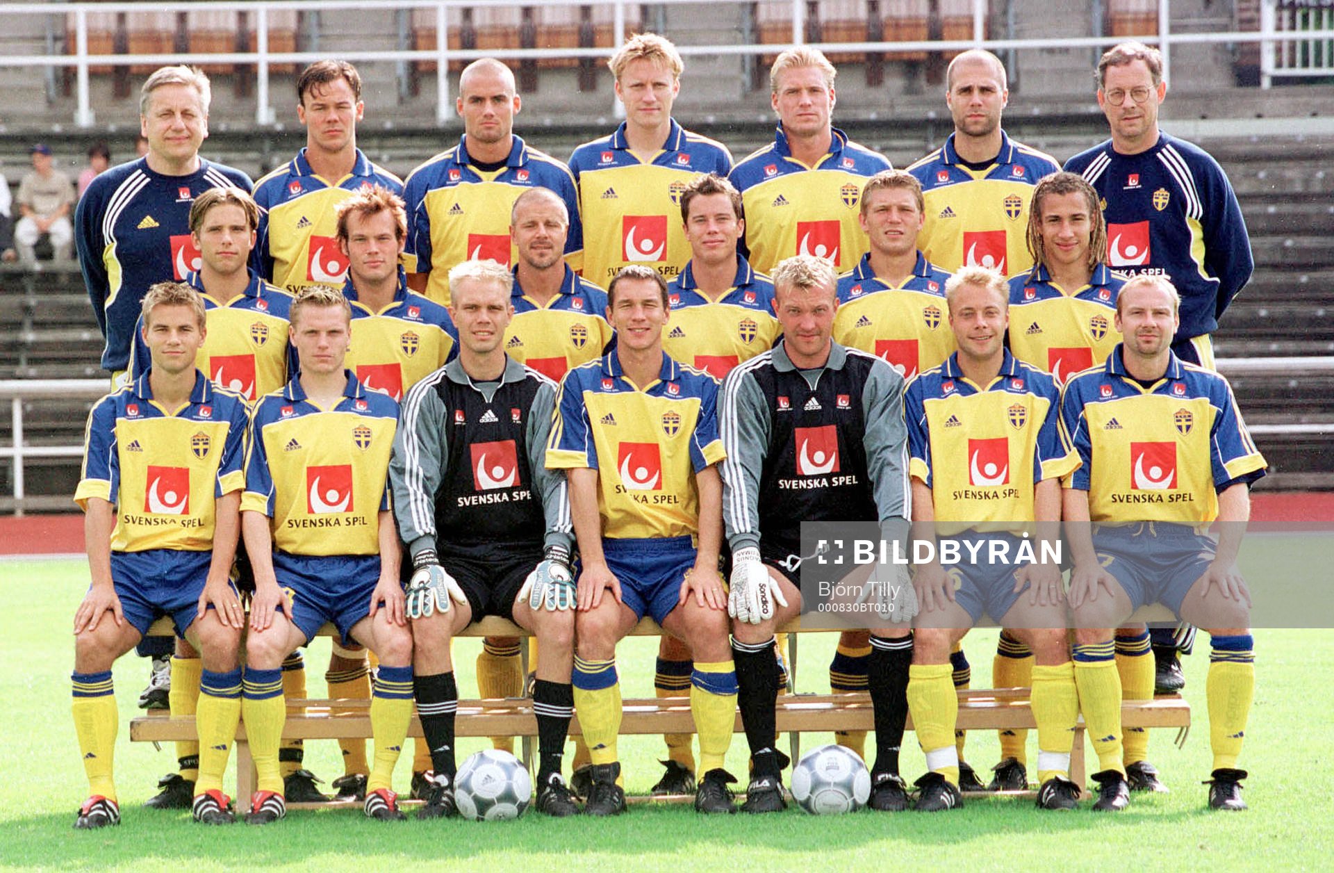 Övre raden fr. v. Tommy Söderberg (förbundskapten),