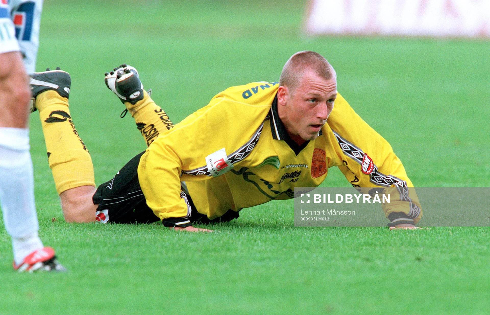 Fotboll, Superettan, Mjällby - Brage. Håkan Bengtsson,