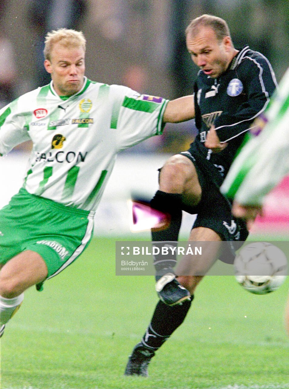 Trelleborgs Tommi Grönlund mot Hammarbys Andreas Hermansson