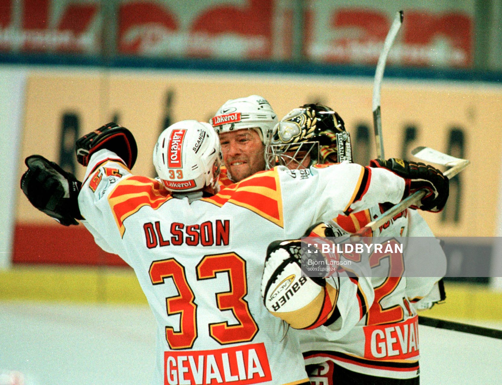 Johan Asplund, Christer Olsson och Pär Djoos, Brynäs jubel