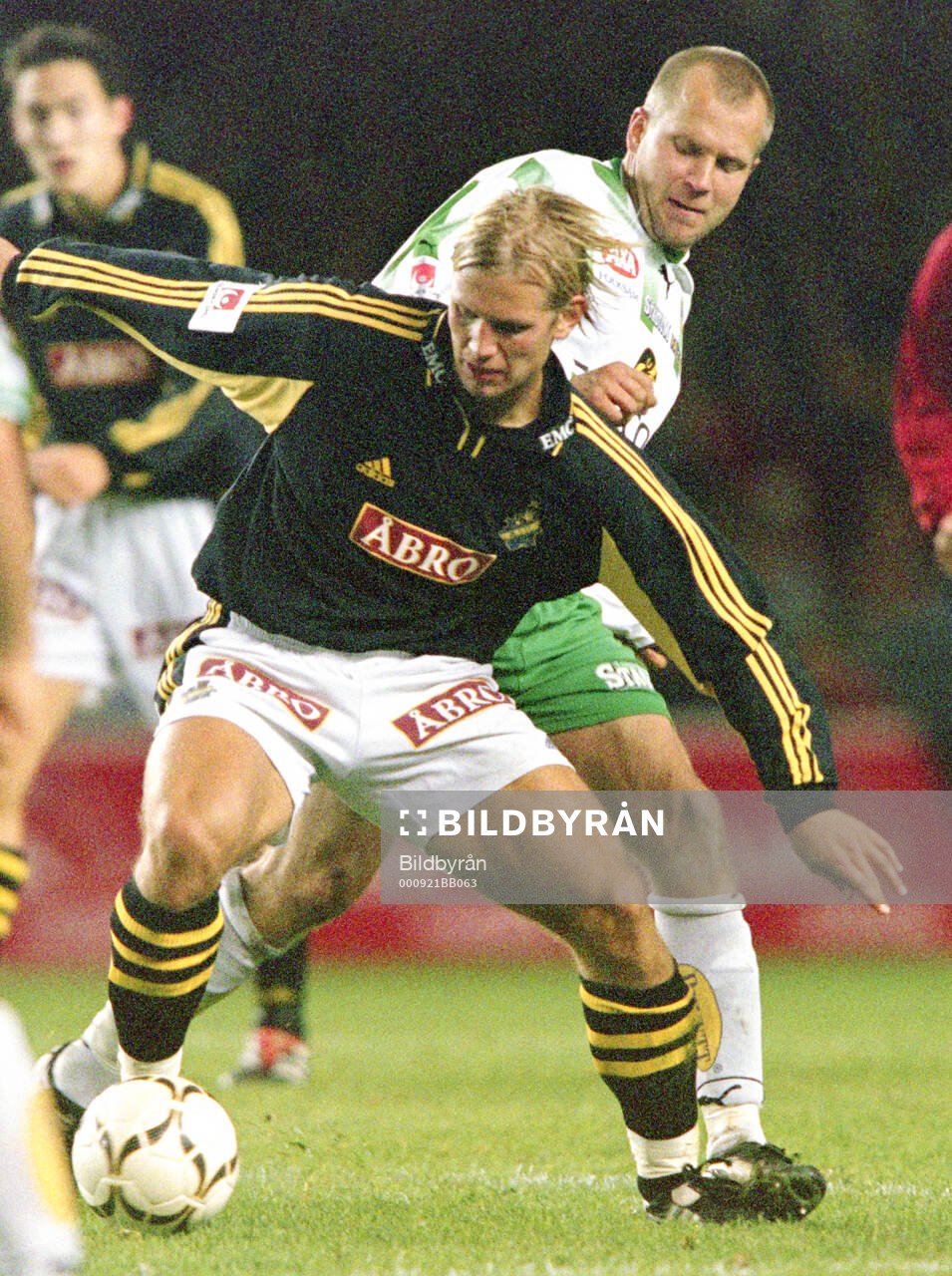 AIK:s AIK:s Martin Åslund mot Hammarbys Kaj Eskelinen