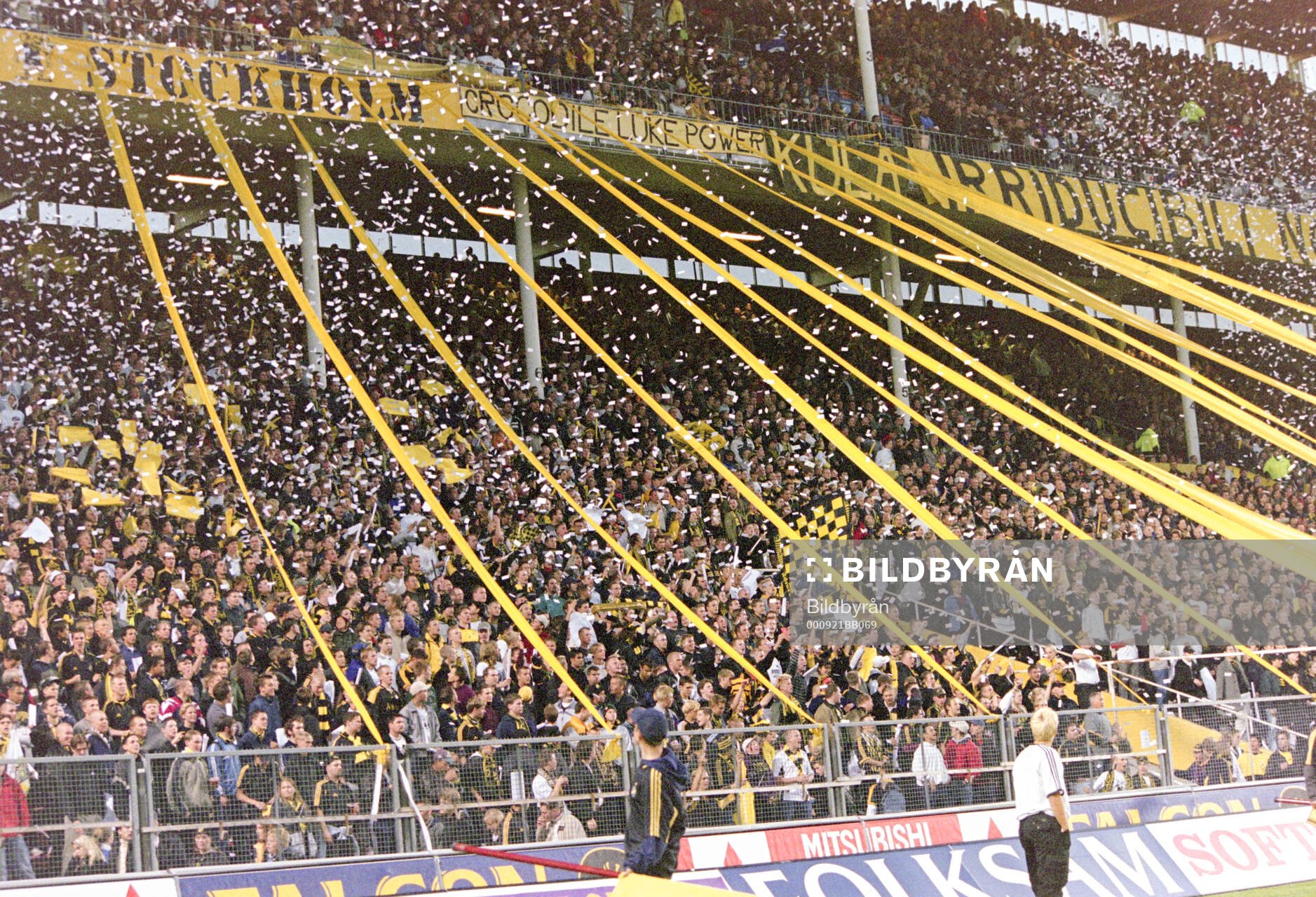 AIK:s fans med ett tifo