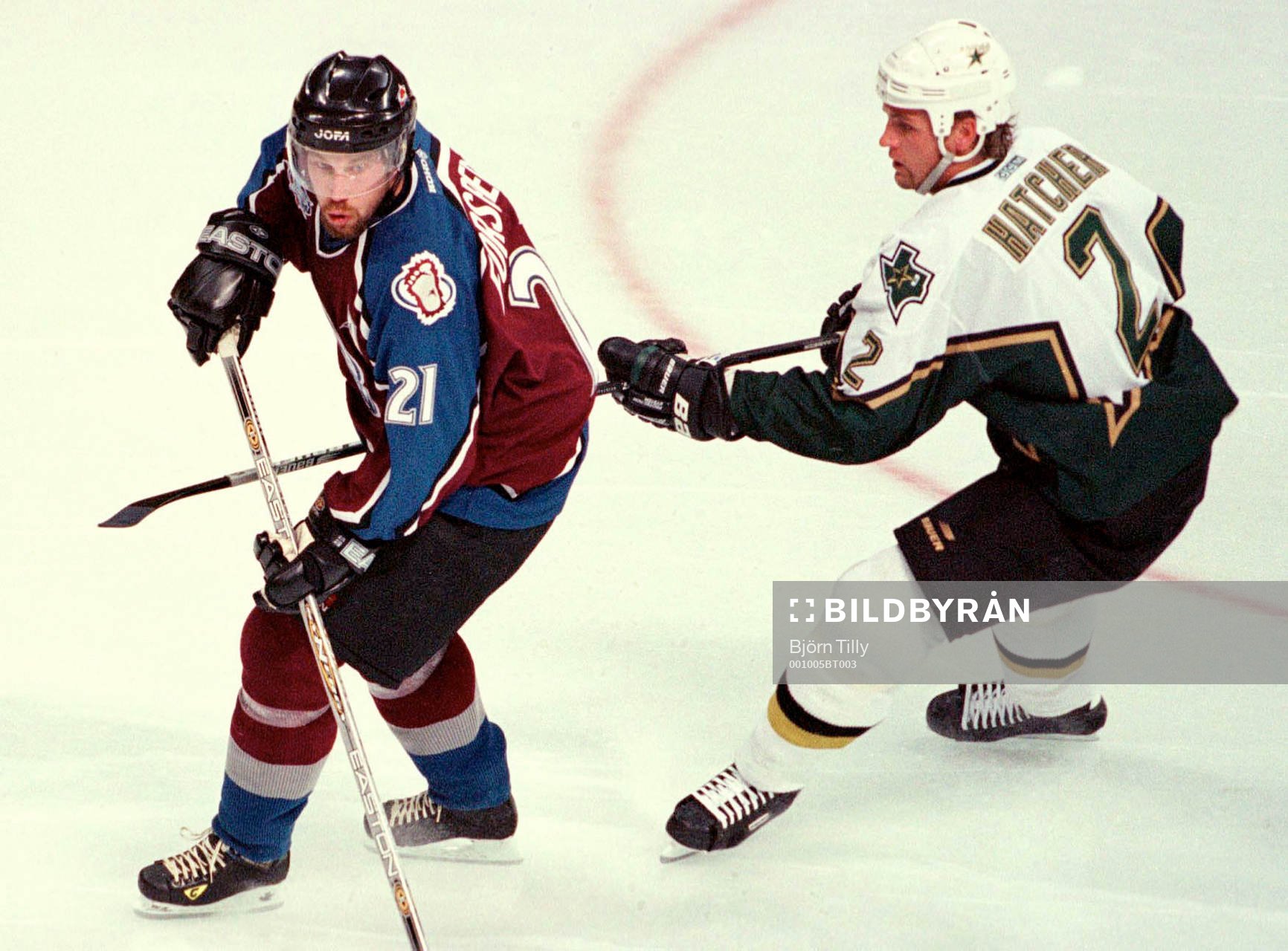 Peter Forsberg, Colorado och Derian Hatcher, Dallas