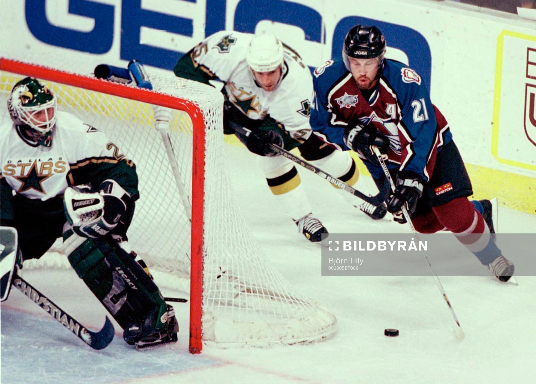Peter Forsberg, Colorado och Ed Belfour, Dallas