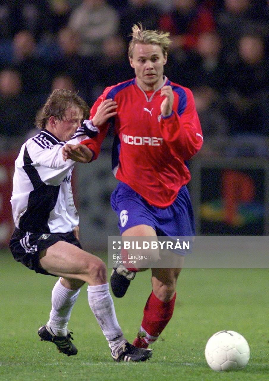 Björn Johansen fälls av Rosenborgare som får en varning