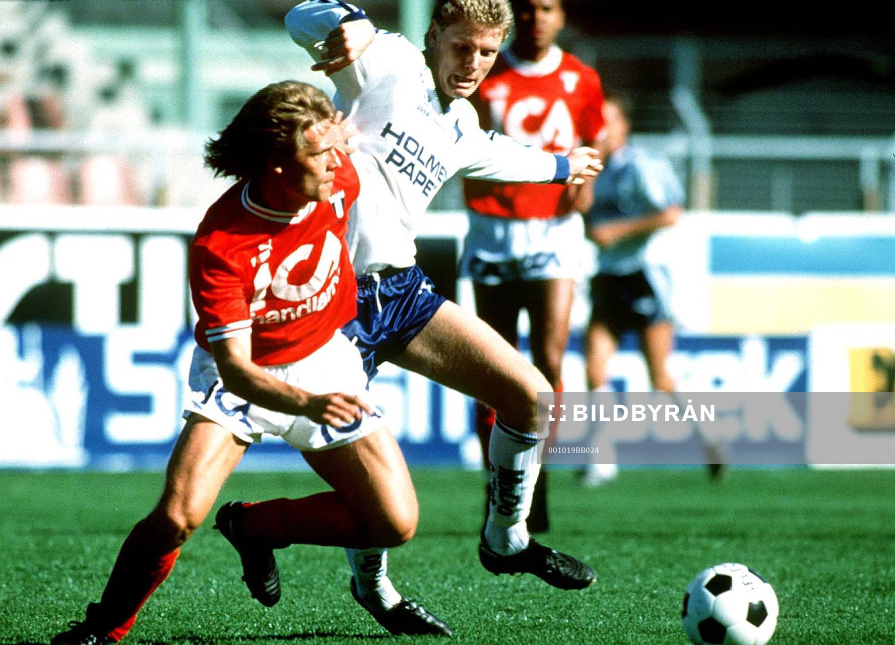 Leif Engqvist, Malmö FF, och Patrik Andersson, Norrköping