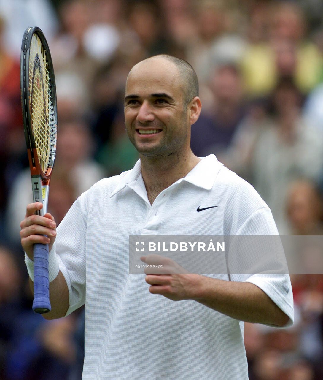 Mark Philippoussis - Andre Agassi: Andre Agassi jublar