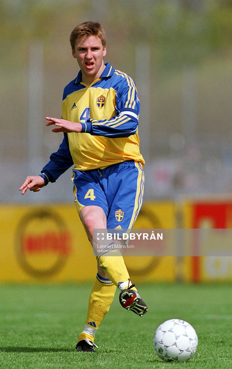 Danmark-Sverige 1-2  (U21) Nils-Eric Johansson, Sverige