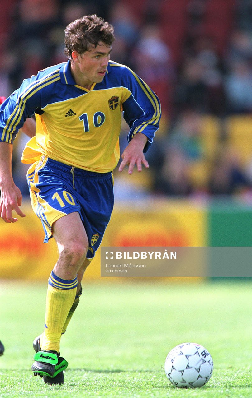 Danmark-Sverige 1-2  (U21) Johan Elmander, Sverige
