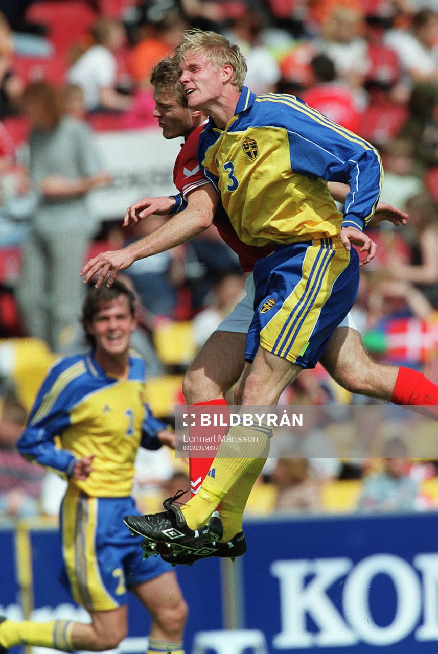 Danmark-Sverige 1-2  (U21) Johan Sjöberg, Sverige
