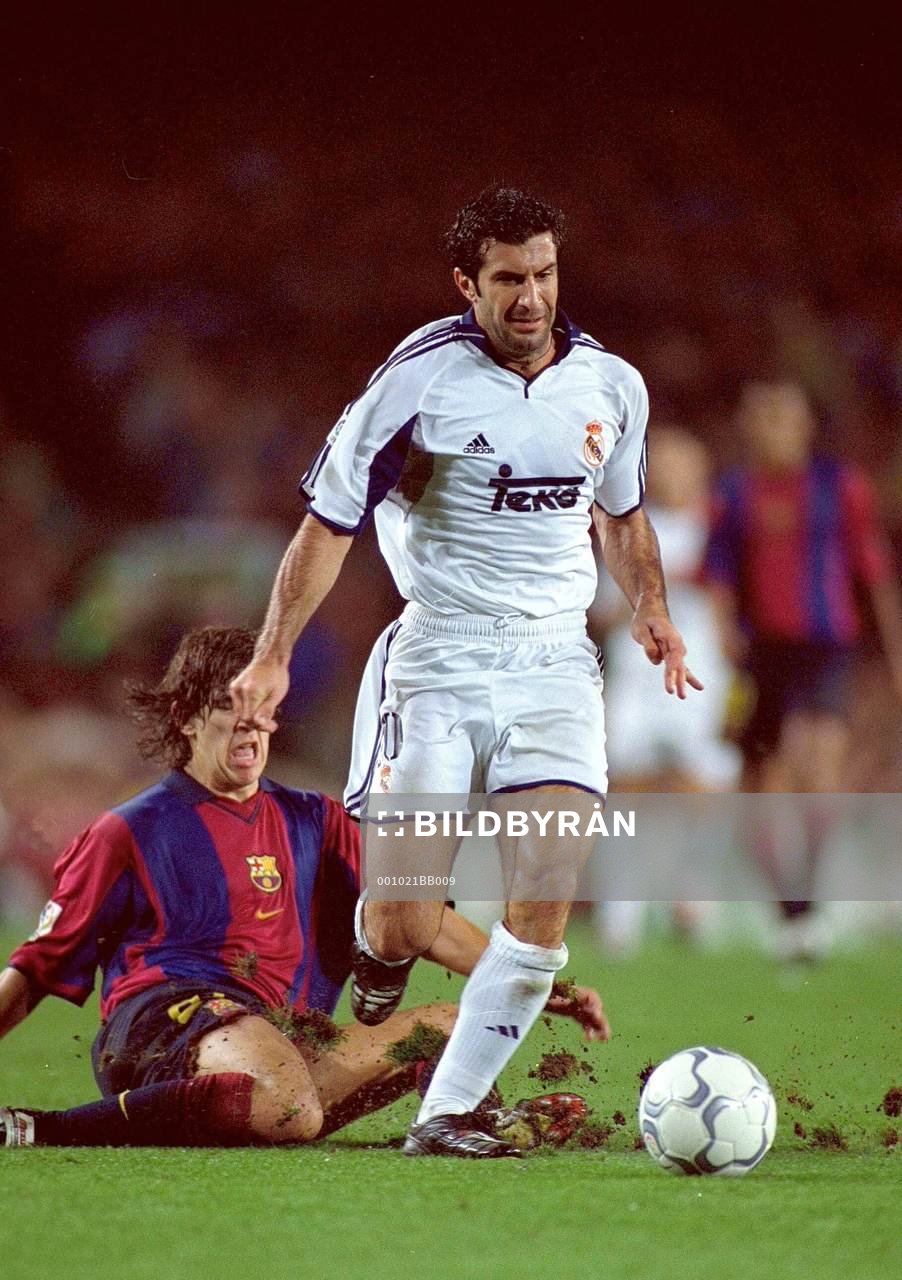 Luis Figo, Real Madrid och Carlos Puyol, Barcelona