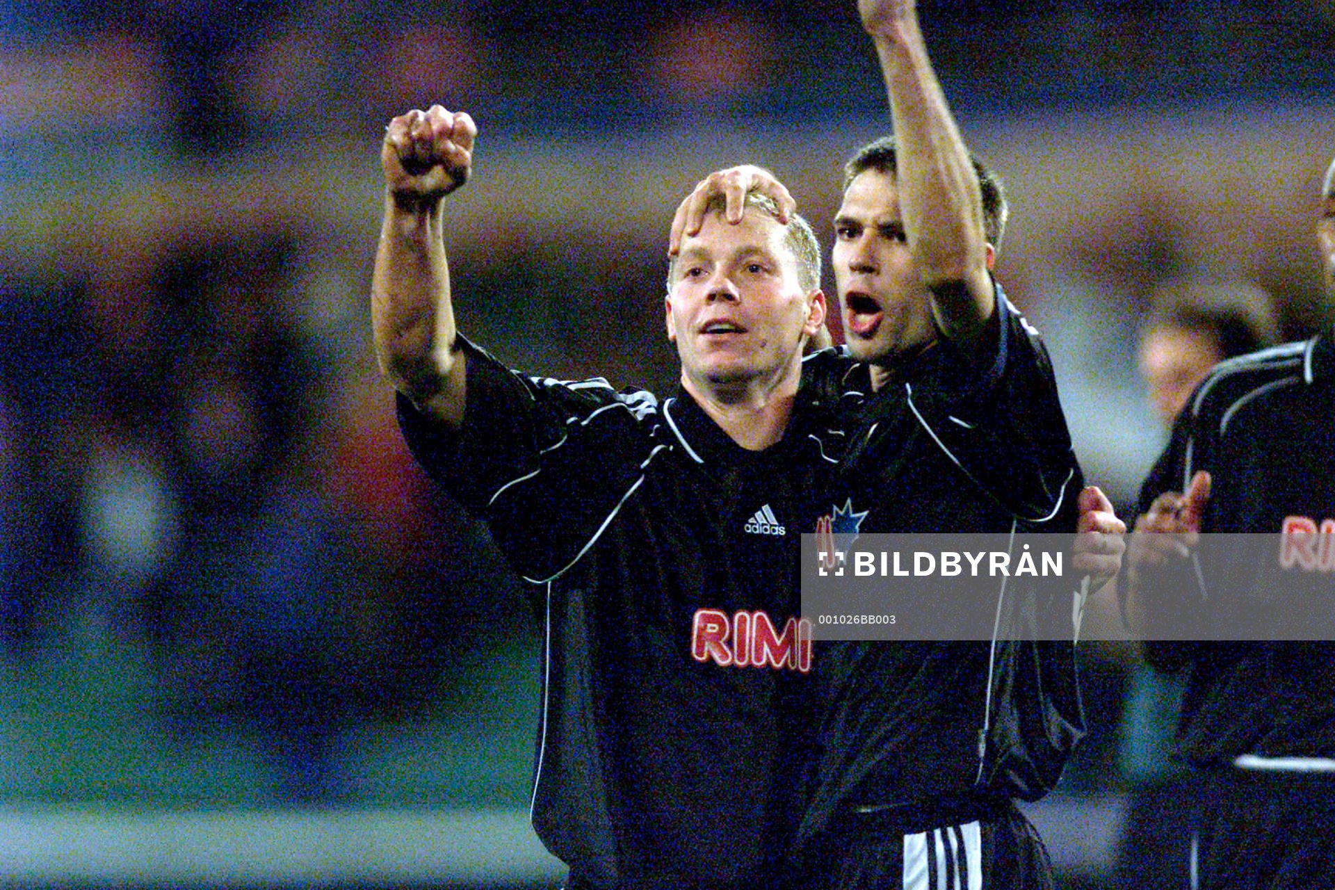 2-0 jubel Robert Andersson och Stefan Selakovic