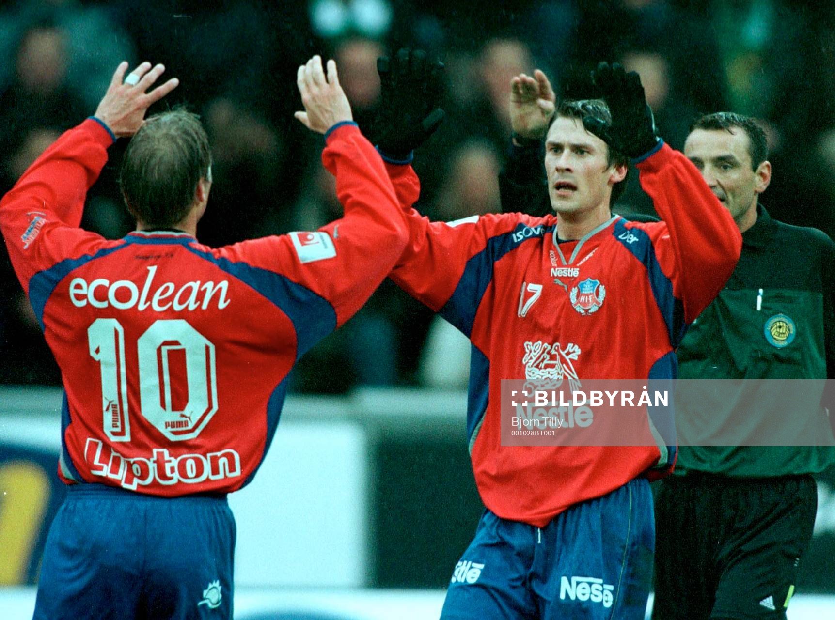 Michael Hansson och Hans Eklund, Helsingborg jubel