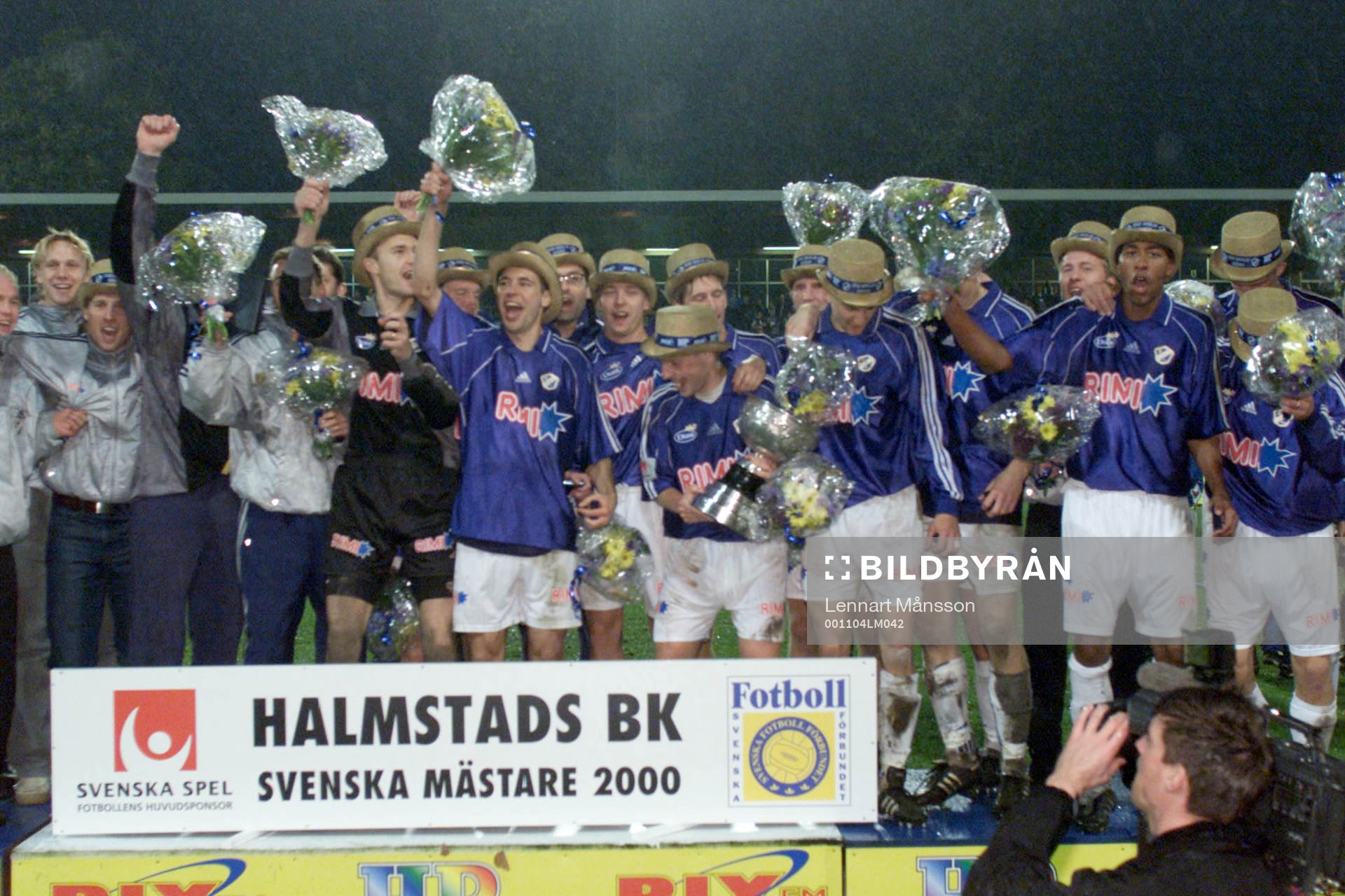  Svenska Mästare 2000, Halmstad BK. (Jubel)
